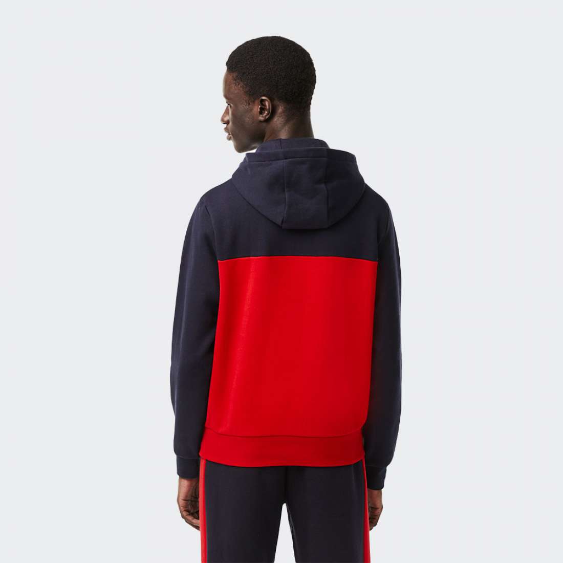 HOODIE LACOSTE SH8366 ABYSM/RED