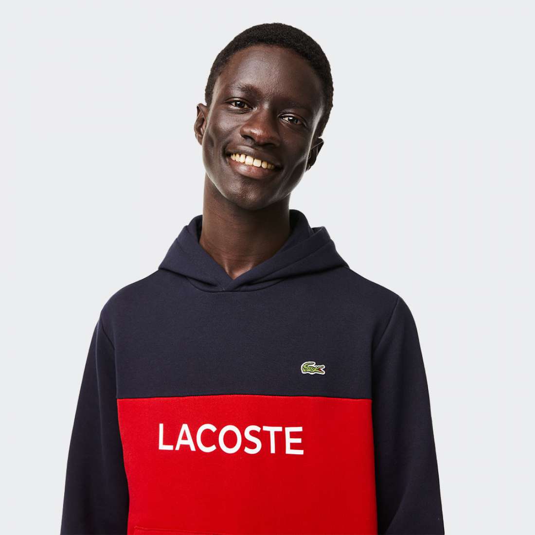 HOODIE LACOSTE SH8366 ABYSM/RED