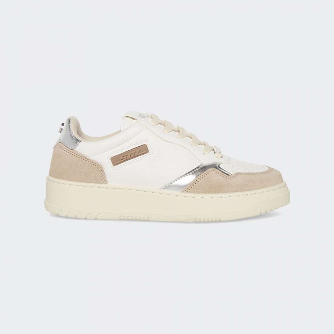 STEVE MADDEN DUNKED WHITE/BEIGE