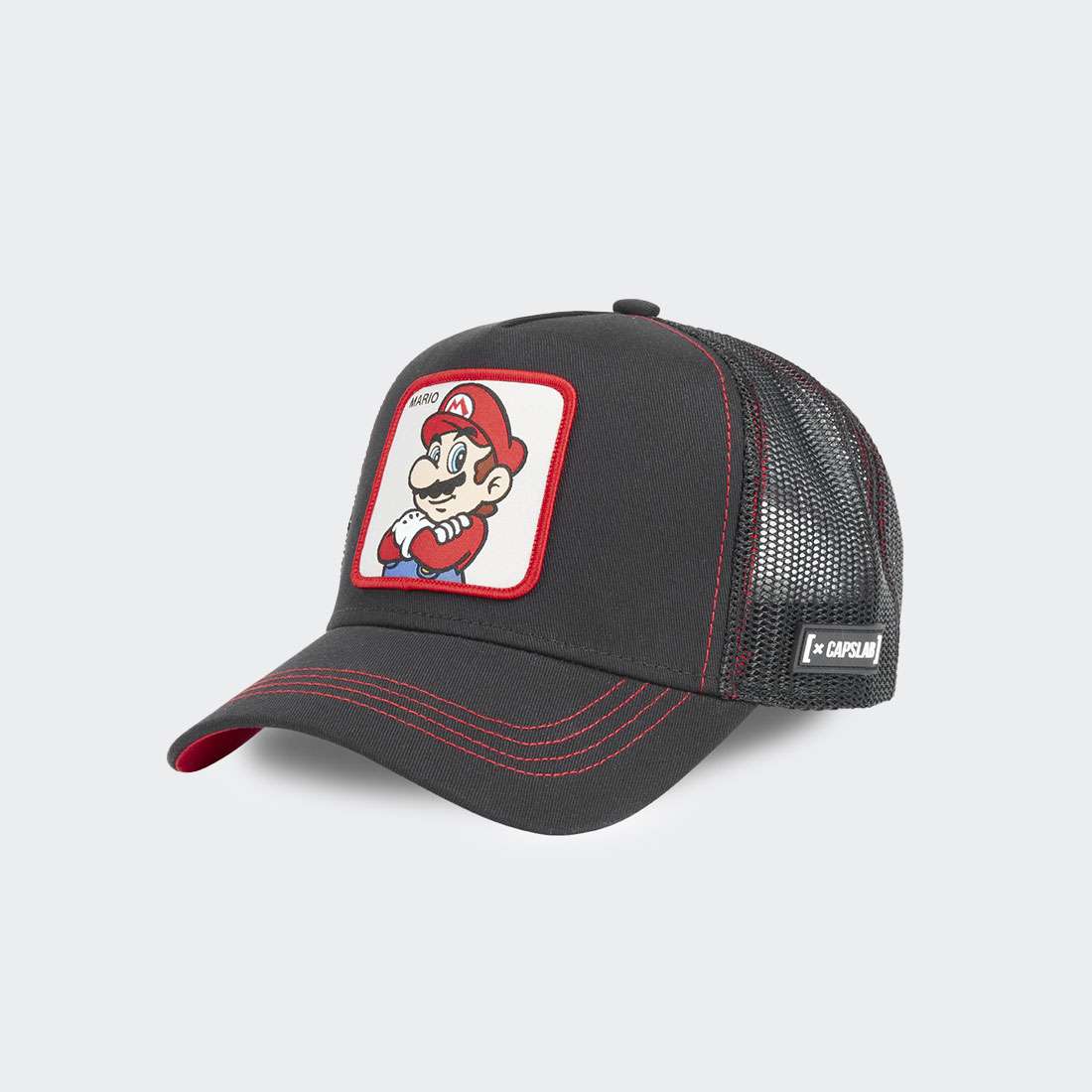 BONÉ CAPSLAB MARIO BLACK/RED