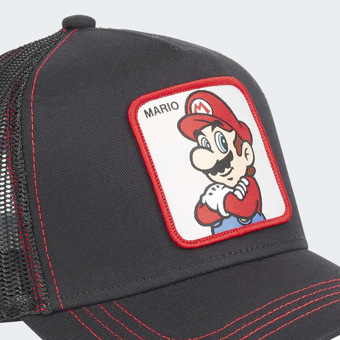 BONÉ CAPSLAB MARIO BLACK/RED