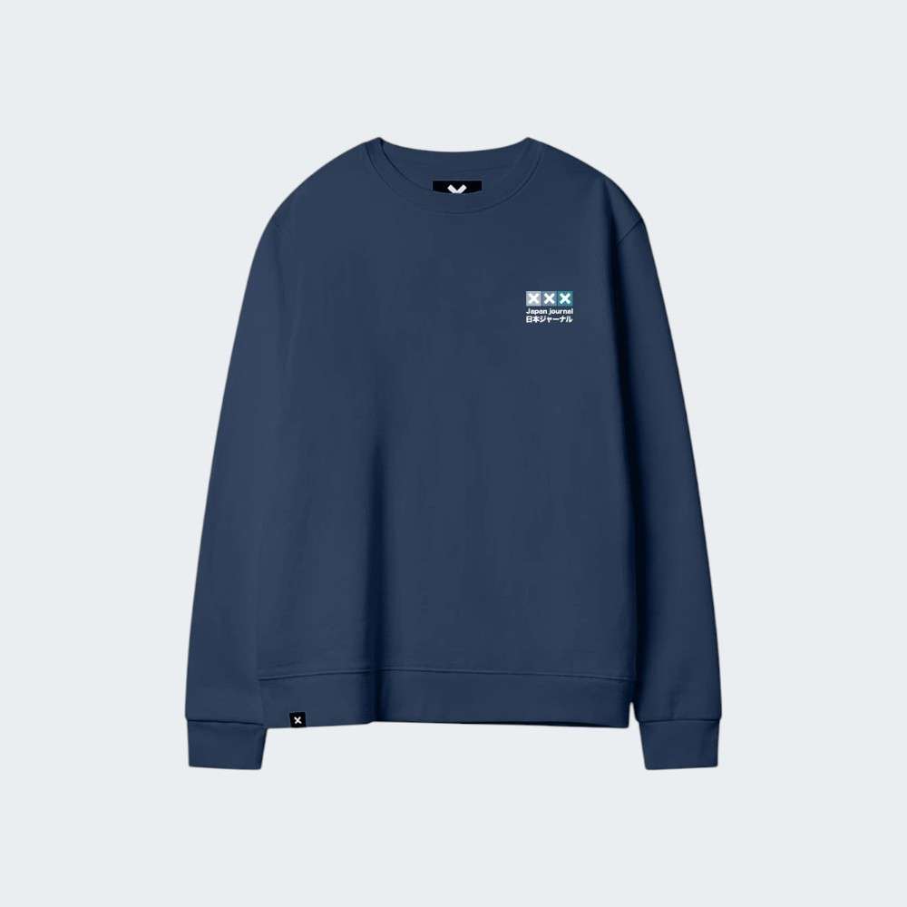 SWEATSHIRT BLUE BANANA SQUARE