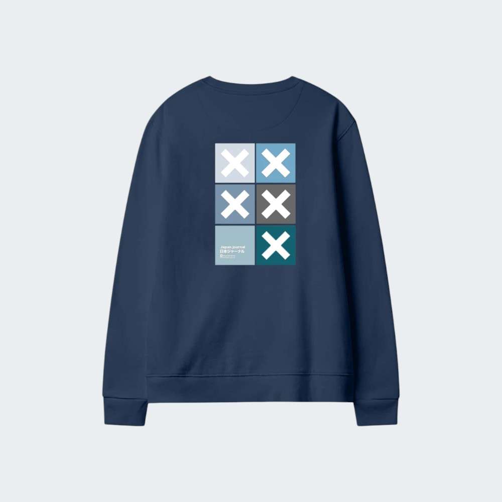 SWEATSHIRT BLUE BANANA SQUARE
