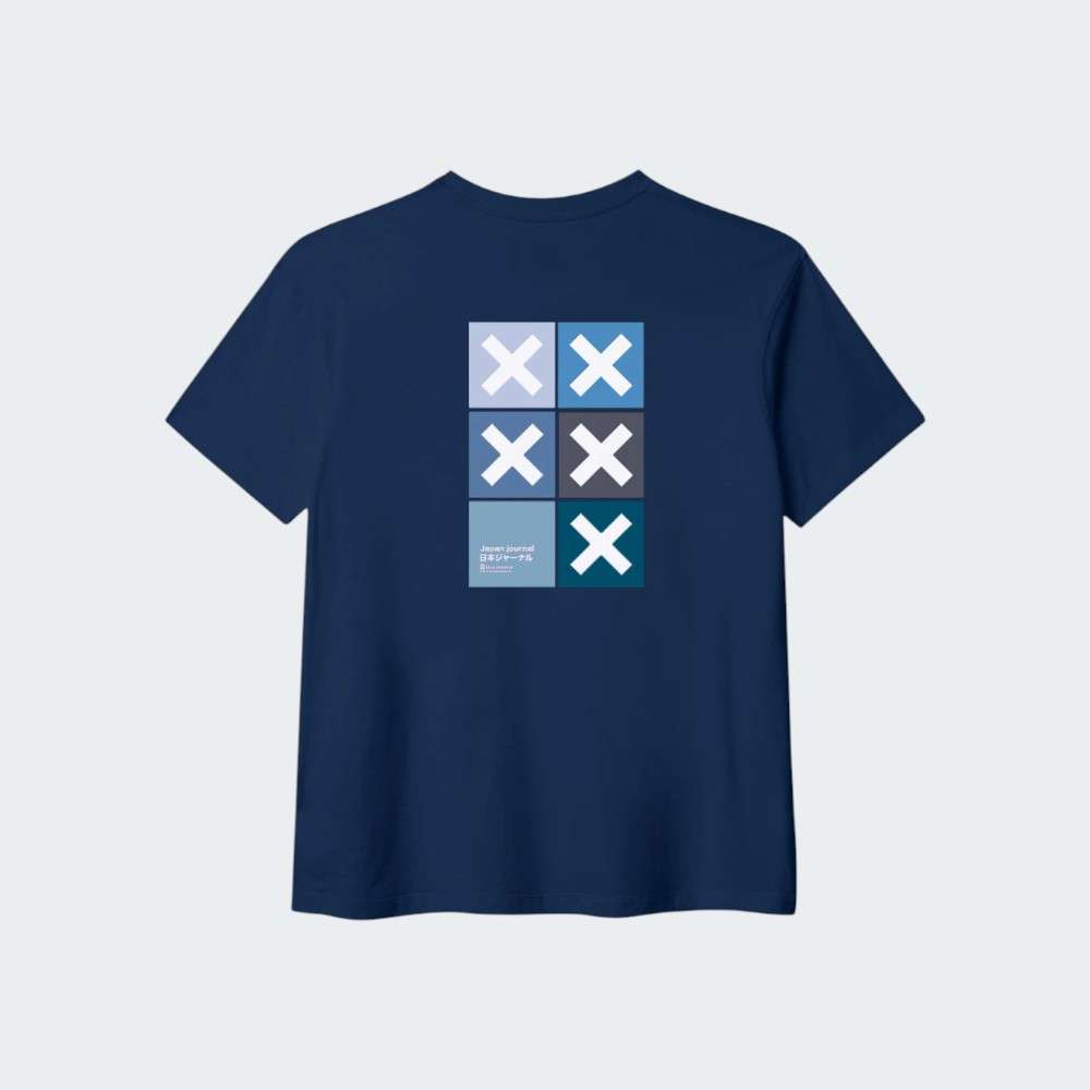 TSHIRT BLUE BANANA SQUARE