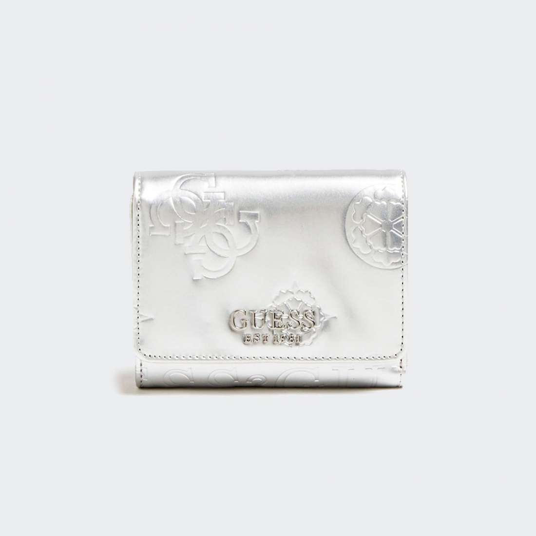 CARTEIRA GUESS KAYLYN SLG SMALL TRIFOLD SILVER