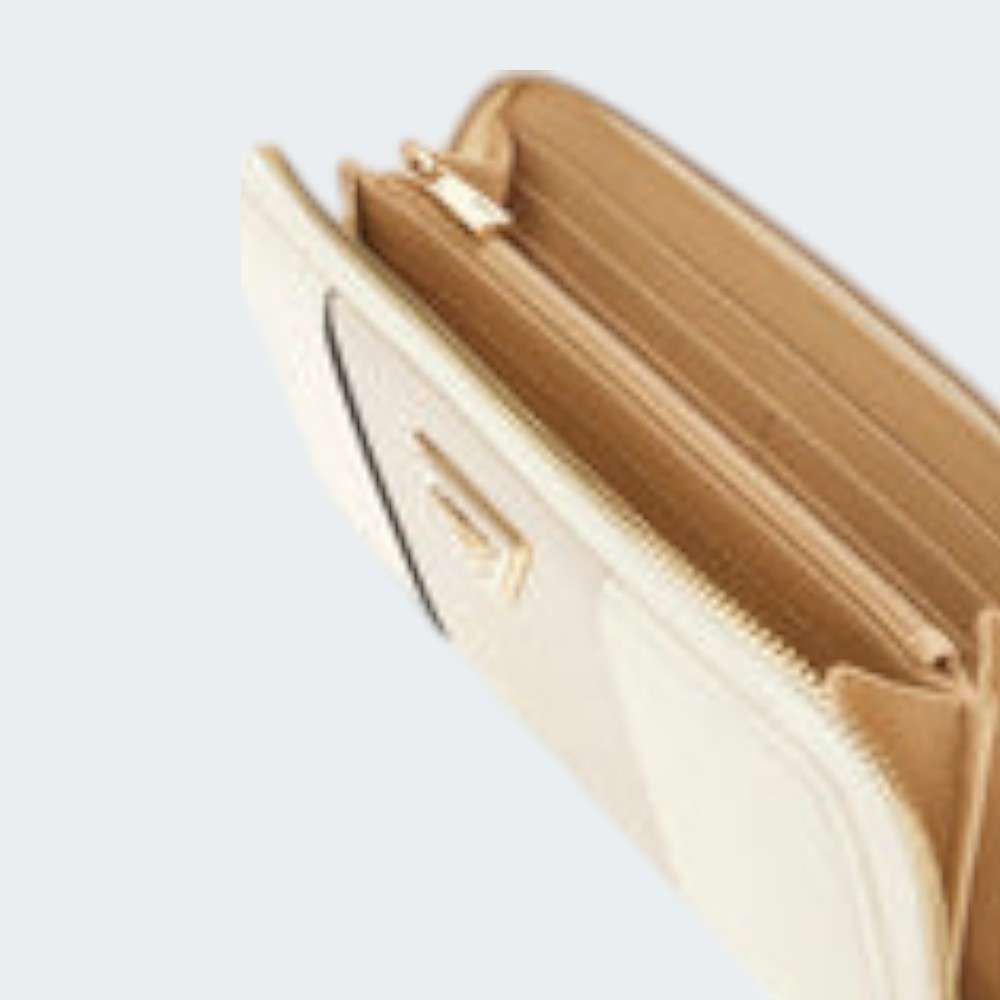 CARTEIRA GUESS LAUREL II SLG OFF WHITE TAUPE