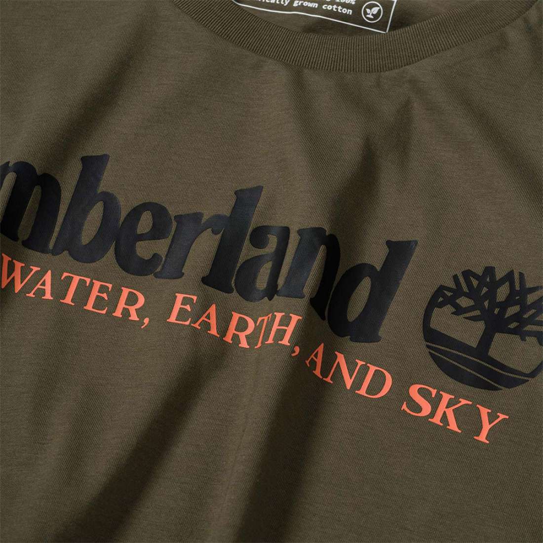 T SHIRT TIMBERLAND WIND, WATER, EARTH AND SKY DARK OLIVE