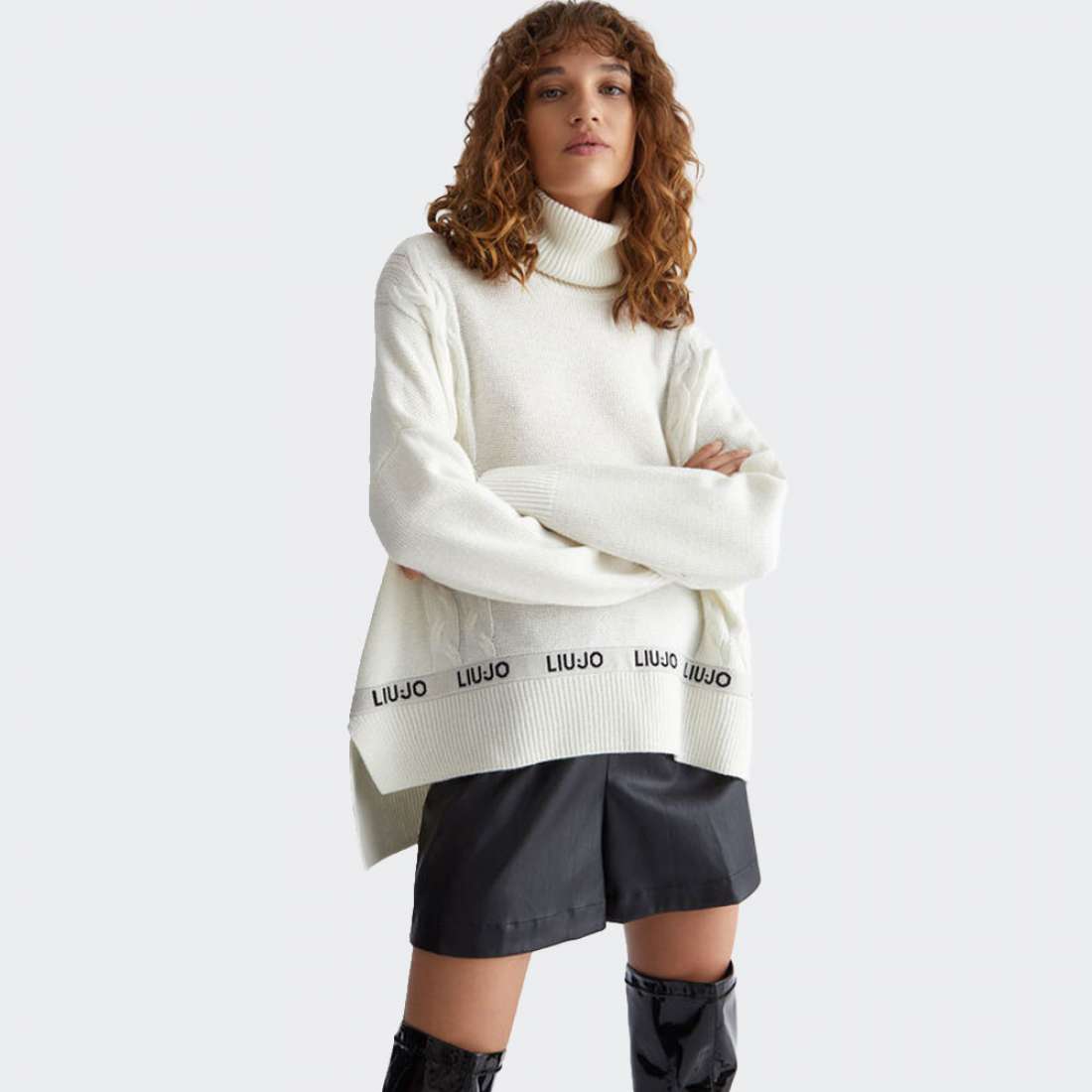 CAMISOLA LIU JO MAGLIA TF3051MA55L-10604 LIGHT IVOR