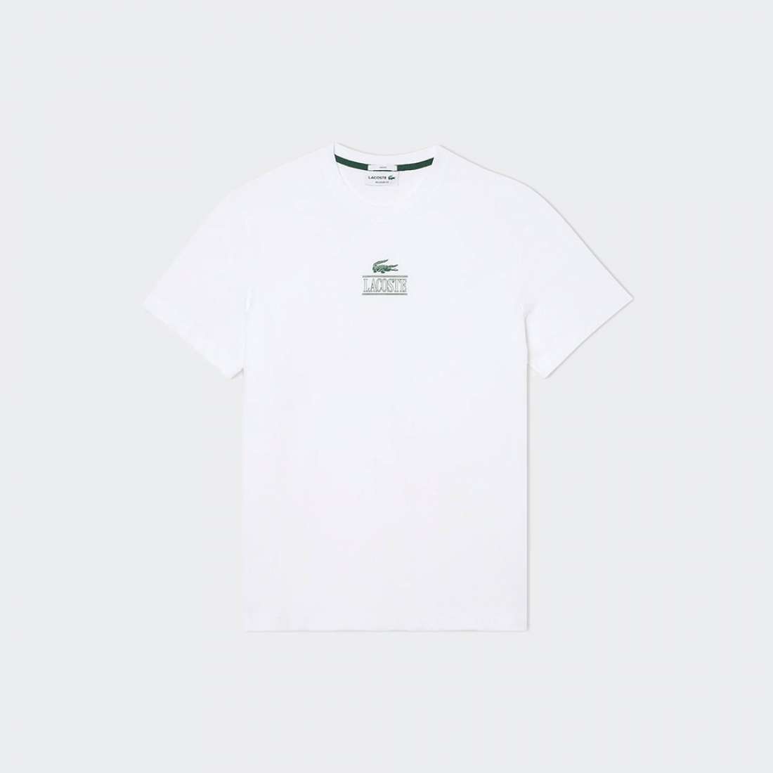 TSHIRT LACOSTE JERSEY BRANDED WHITE