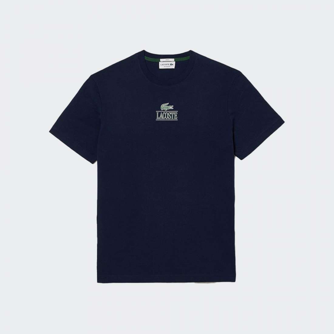 TSHIRT LACOSTE JERSEY BRANDED NAVY BLUE