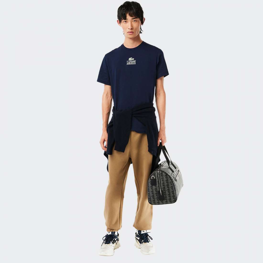 TSHIRT LACOSTE JERSEY BRANDED NAVY BLUE