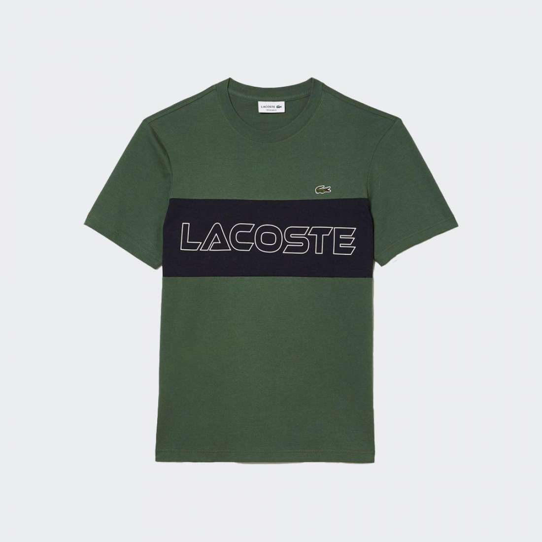 TSHIRT LACOSTE TH1712 SEQUOIA/ABYSM