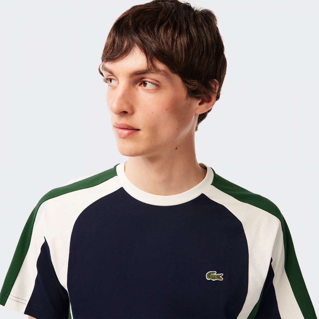 TSHIRT LACOSTE TH5607 YUN NAVY BLUE/GREEN