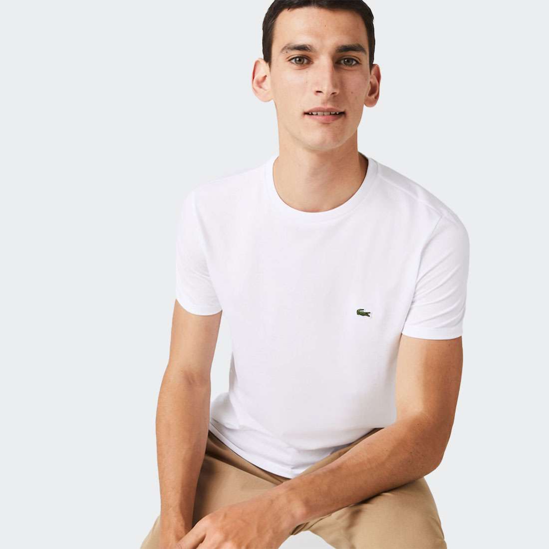 TSHIRT LACOSTE SPORT BLANC