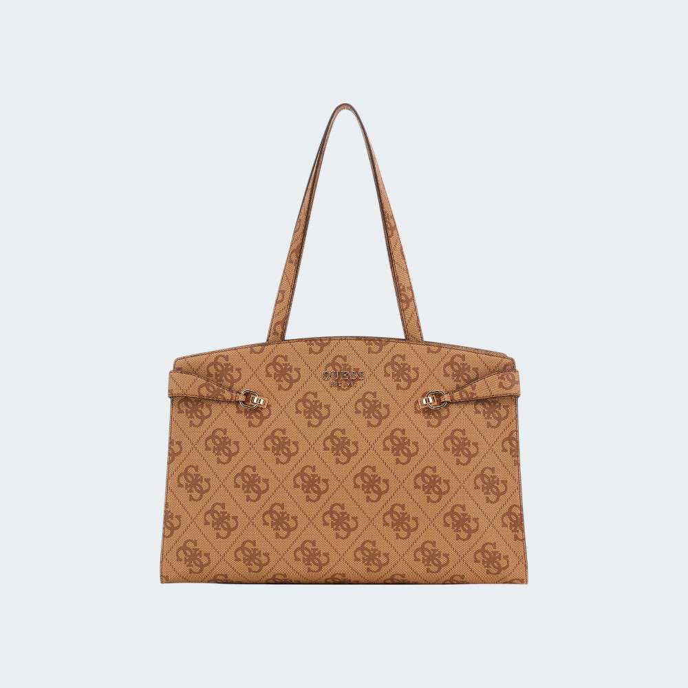 MALA GUESS BERTA LATTE LOGO BROWN