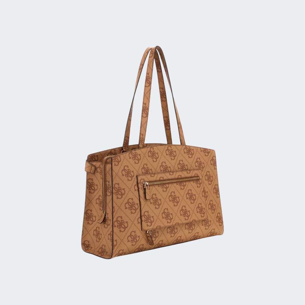 MALA GUESS BERTA LATTE LOGO BROWN