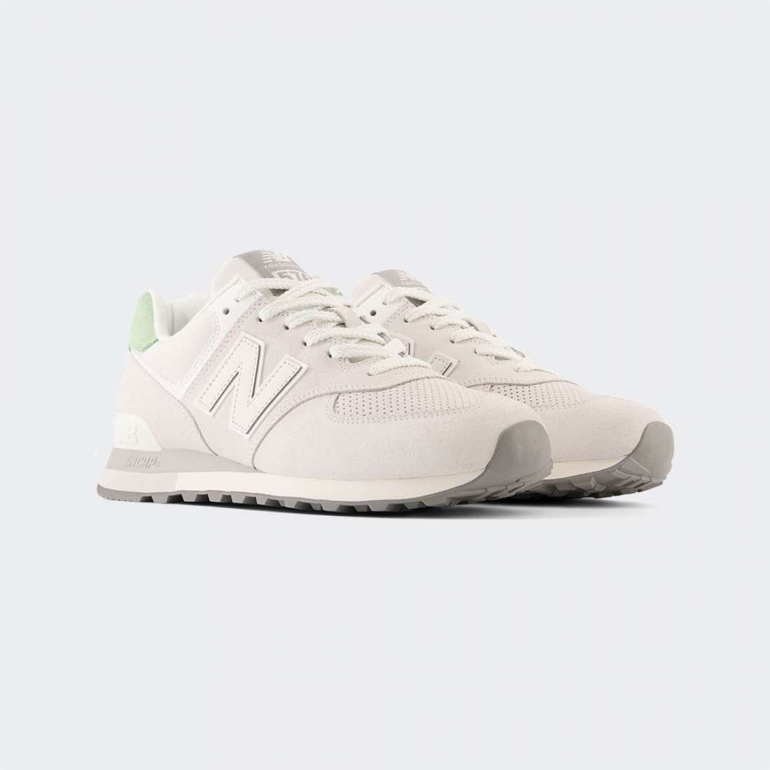 NEW BALANCE 574 OFF WHITE/GREEN