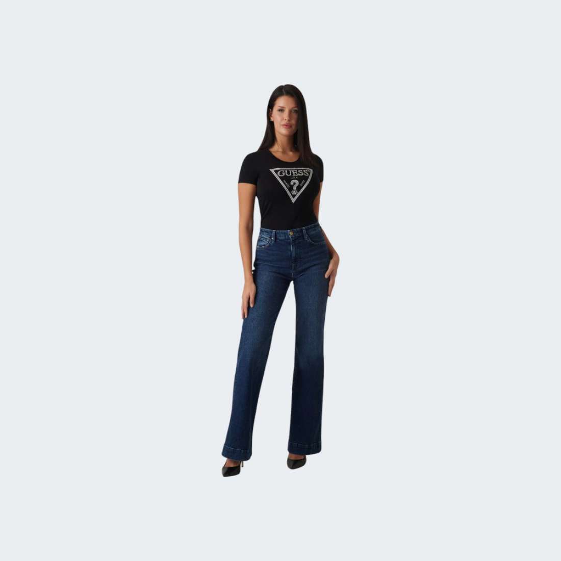 TSHIRT GUESS BOXY JBLK