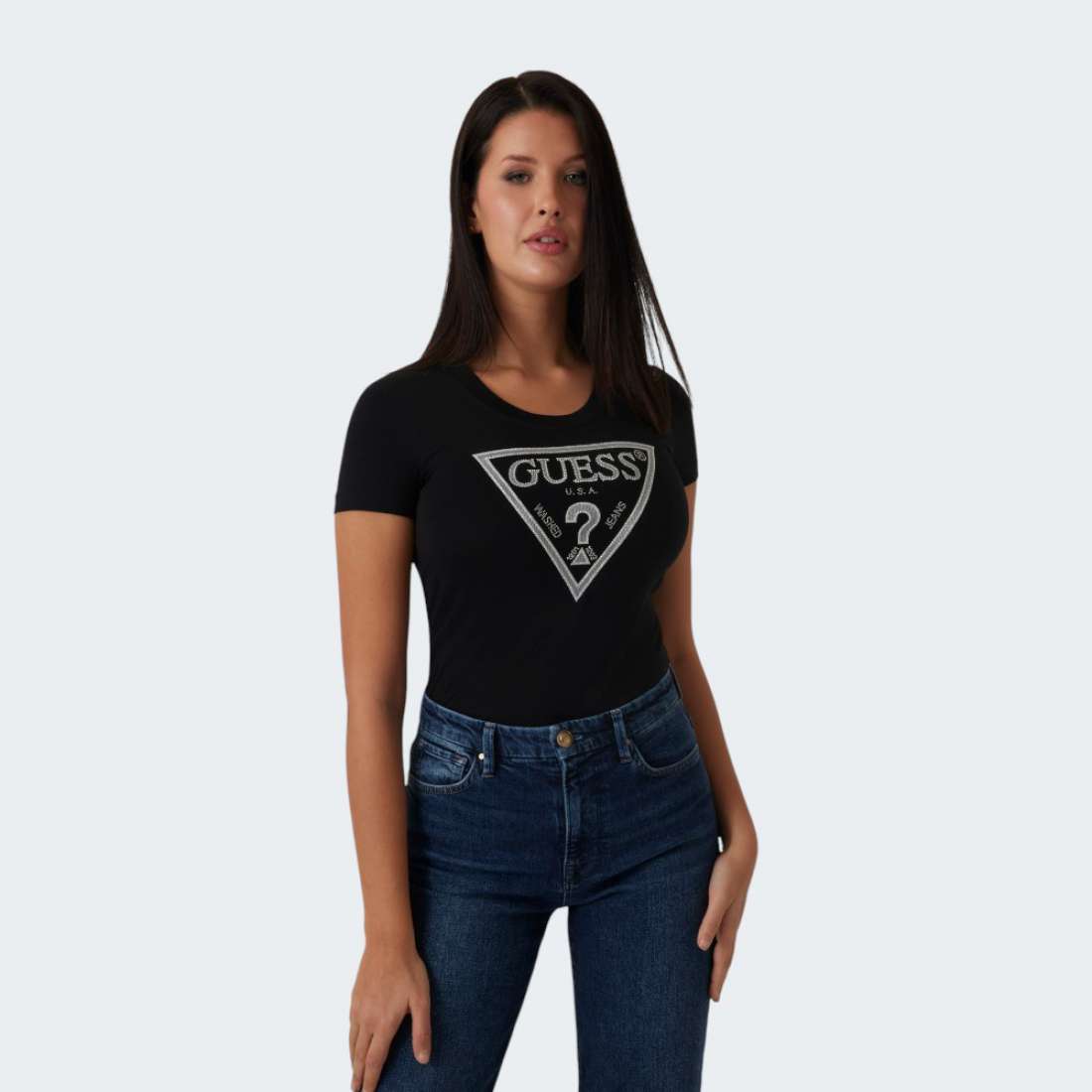 TSHIRT GUESS BOXY JBLK