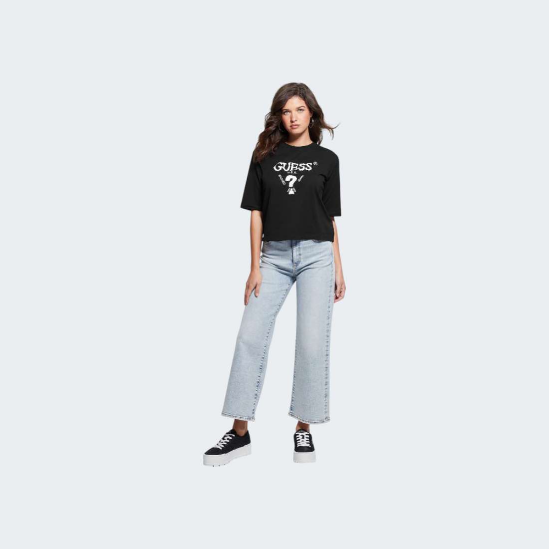 TSHIRT GUESS AURLIE BOXY JBLK