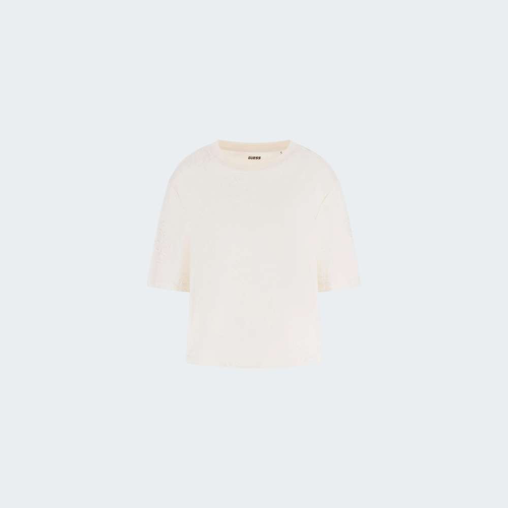 TSHIRT GUESS PEONY AOP EMBROIDERY BOXY