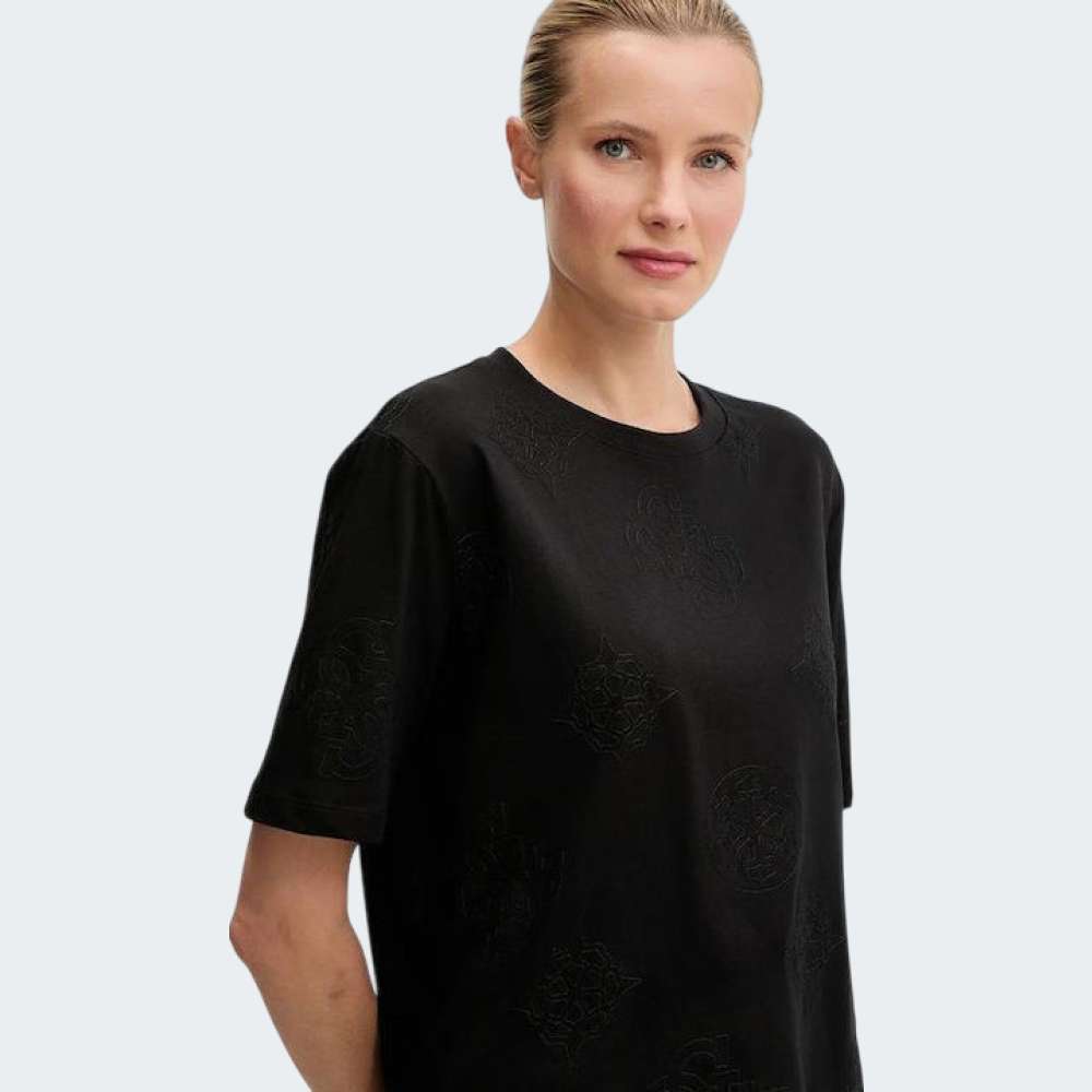 TSHIRT GUESS PEONY AOP EMBROIDERY BOXY