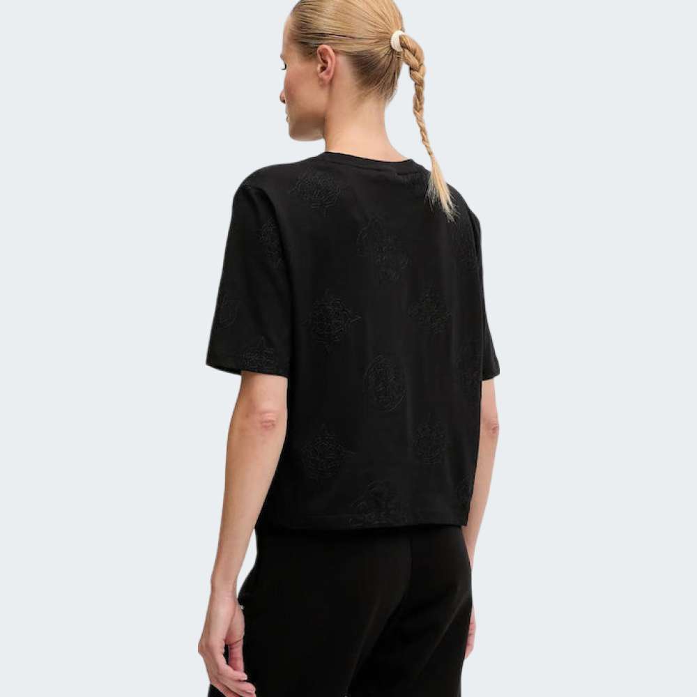 TSHIRT GUESS PEONY AOP EMBROIDERY BOXY