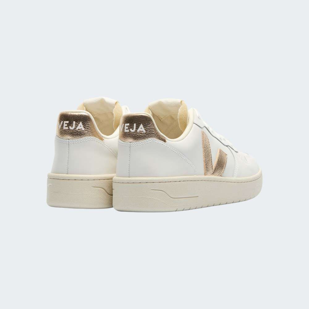 VEJA V-10 LEATHER WHITE/PATINE