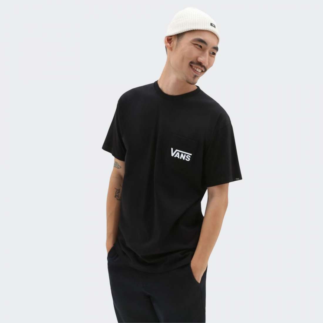 TSHIRT VANS STYLE 76 BACK BLACK/WHITE