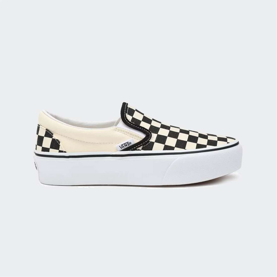 VANS SLIP-ON PLATFORM BLACK/WHITE CHCKE