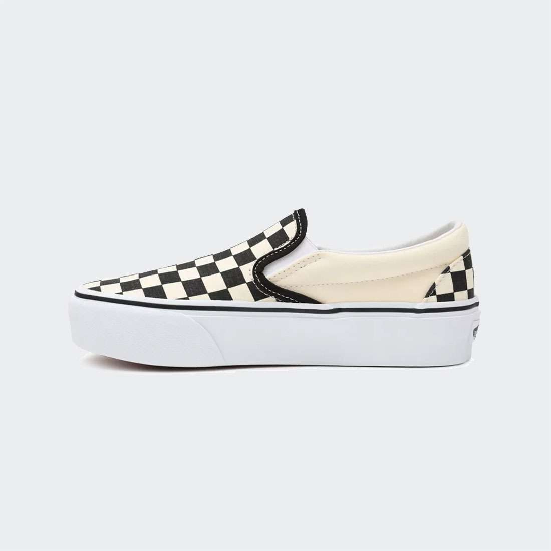 VANS SLIP-ON PLATFORM BLACK/WHITE CHCKE