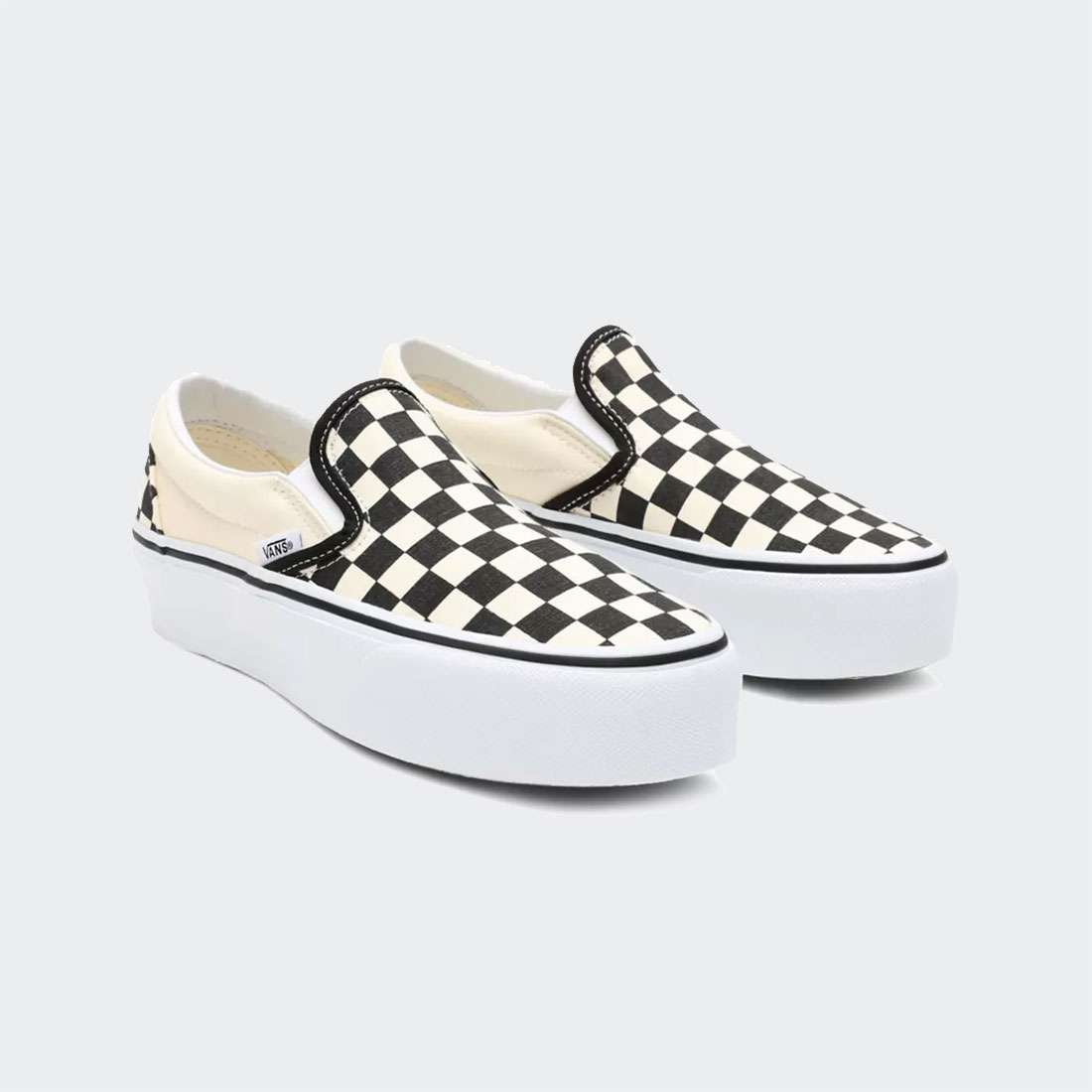 VANS SLIP-ON PLATFORM BLACK/WHITE CHCKE