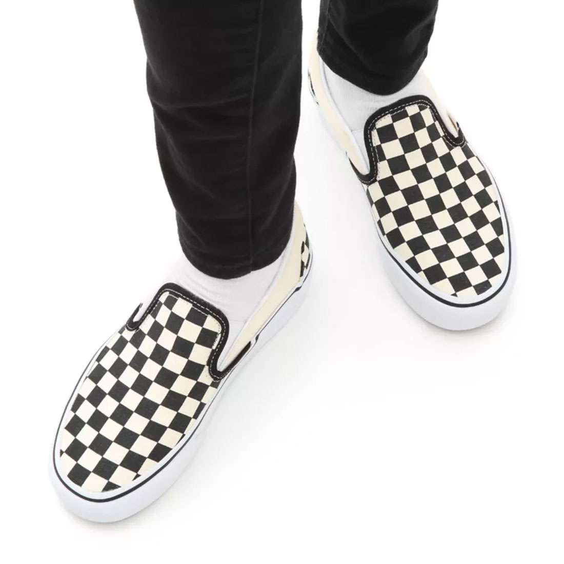 VANS SLIP-ON PLATFORM BLACK/WHITE CHCKE