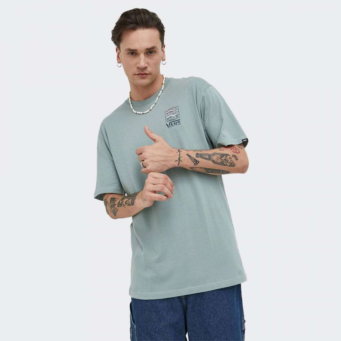 TSHIRT VANS MICRO TRAILS CHINOIS GREEN