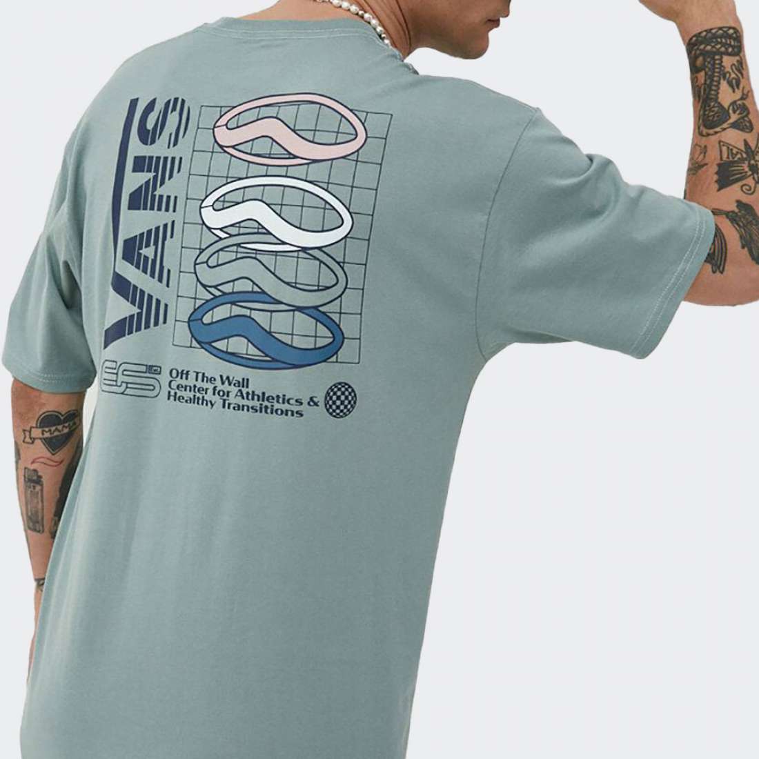 TSHIRT VANS MICRO TRAILS CHINOIS GREEN