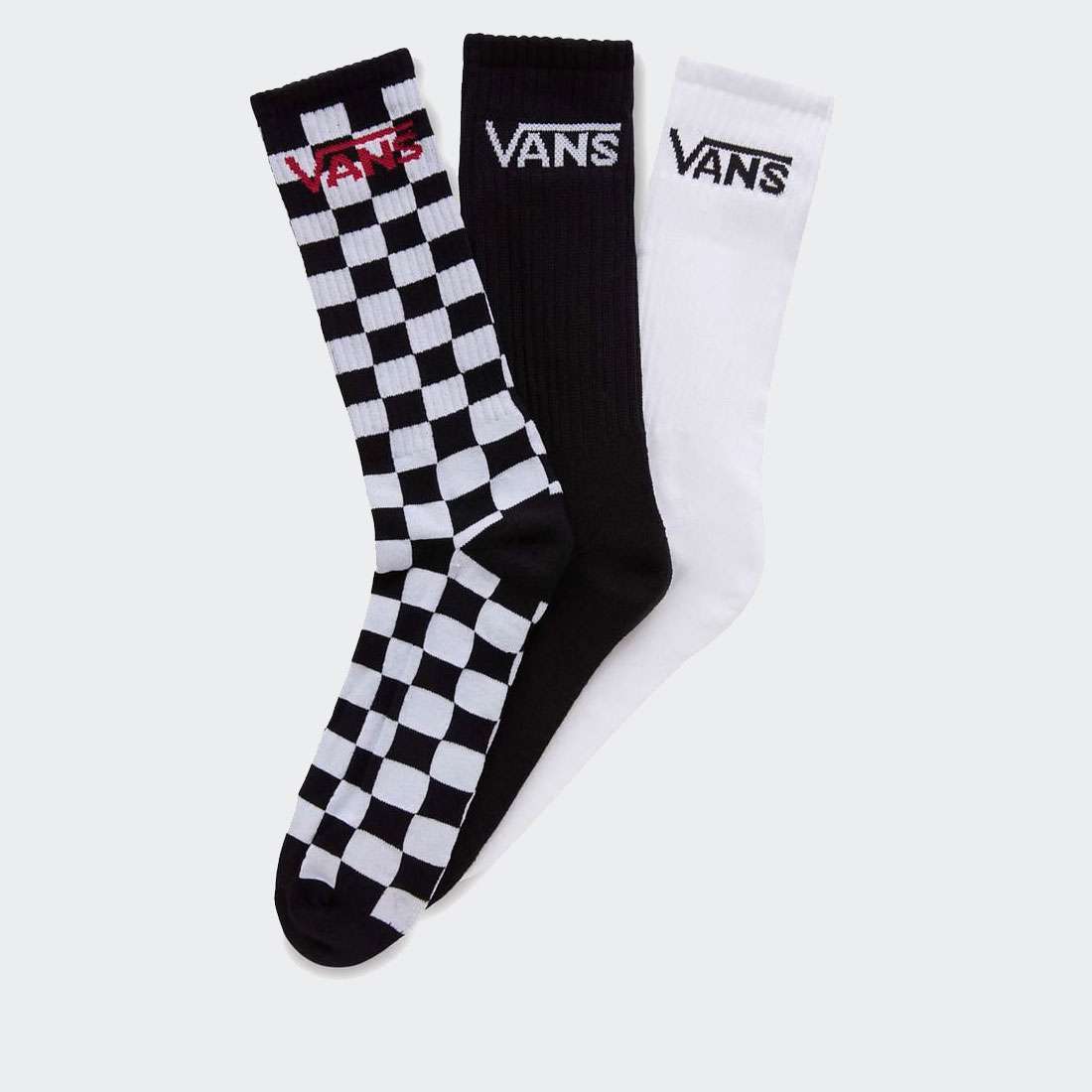 PACK 3 MEIAS VANS CLASSIC CHECK BLACK/WHITE