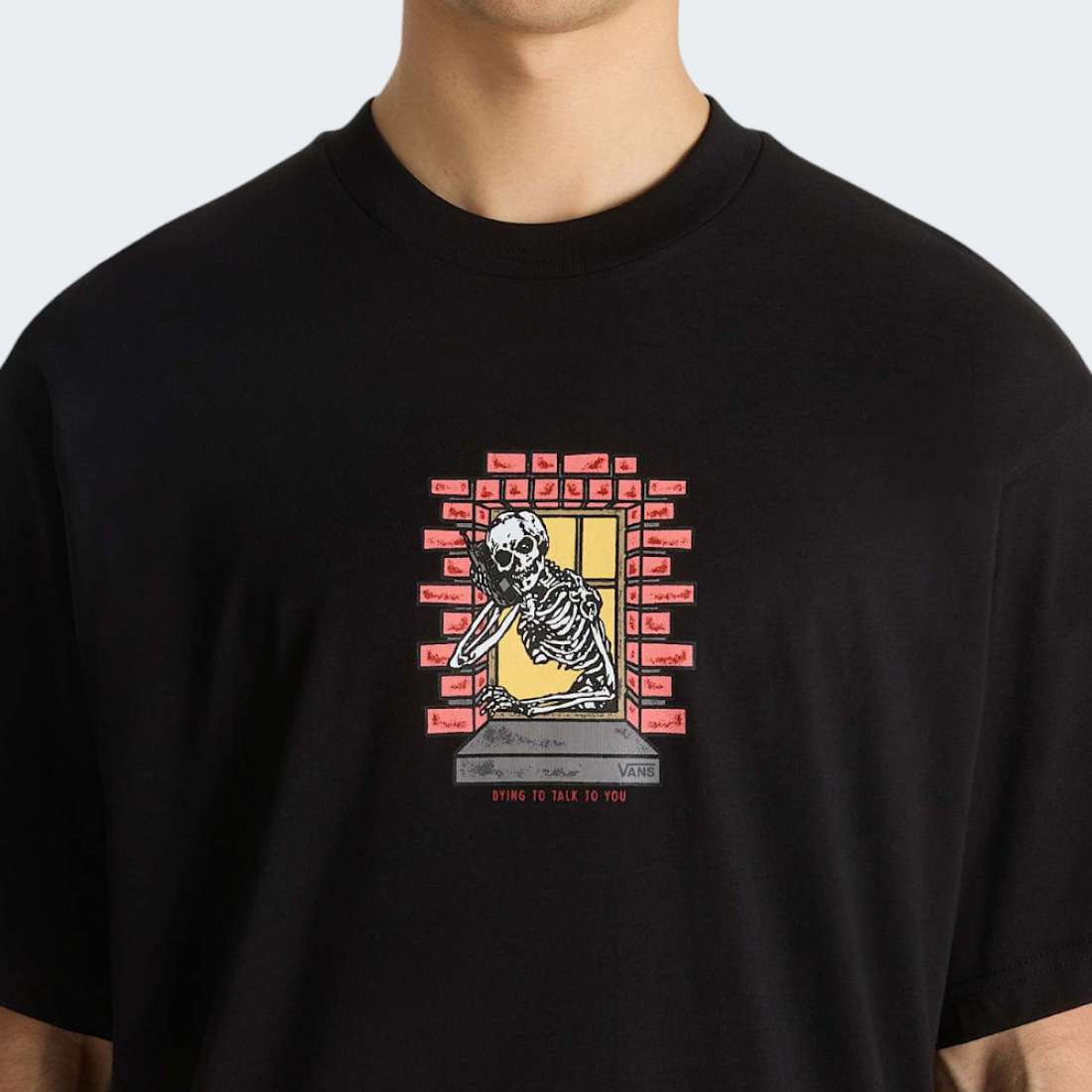 TSHIRT VANS SKULL WINDOW BLACK