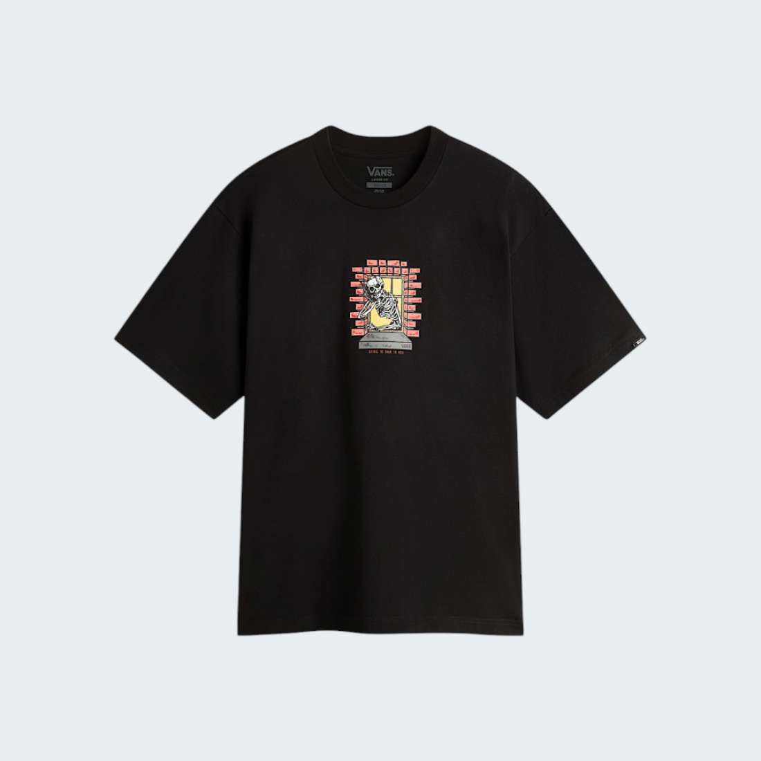 TSHIRT VANS SKULL WINDOW BLACK