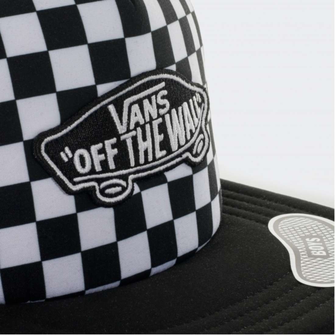 BONÉ VANS CLASSIC PATCH TRUCKER PLUS BOYS WHITE/BLACK