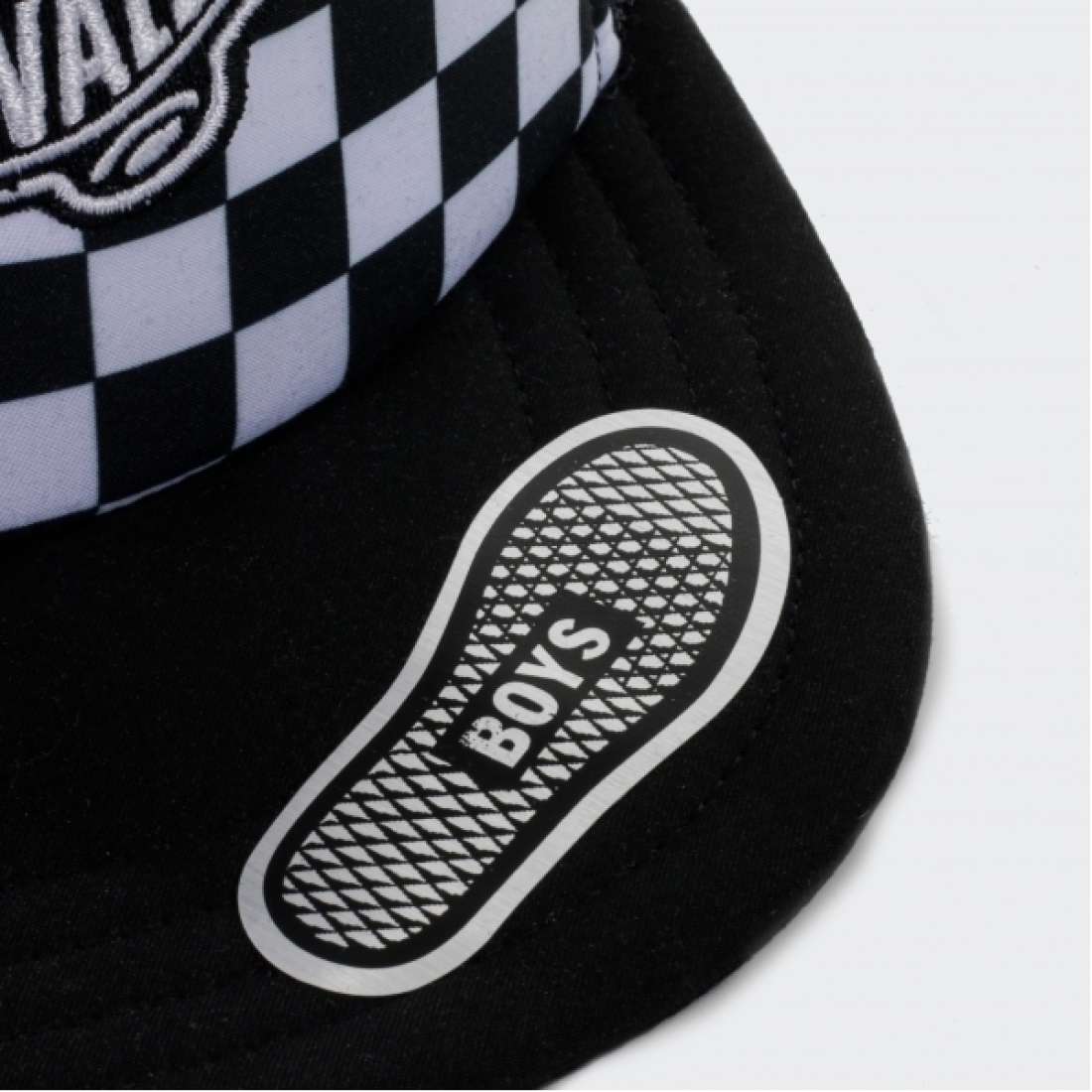 BONÉ VANS CLASSIC PATCH TRUCKER PLUS BOYS WHITE/BLACK