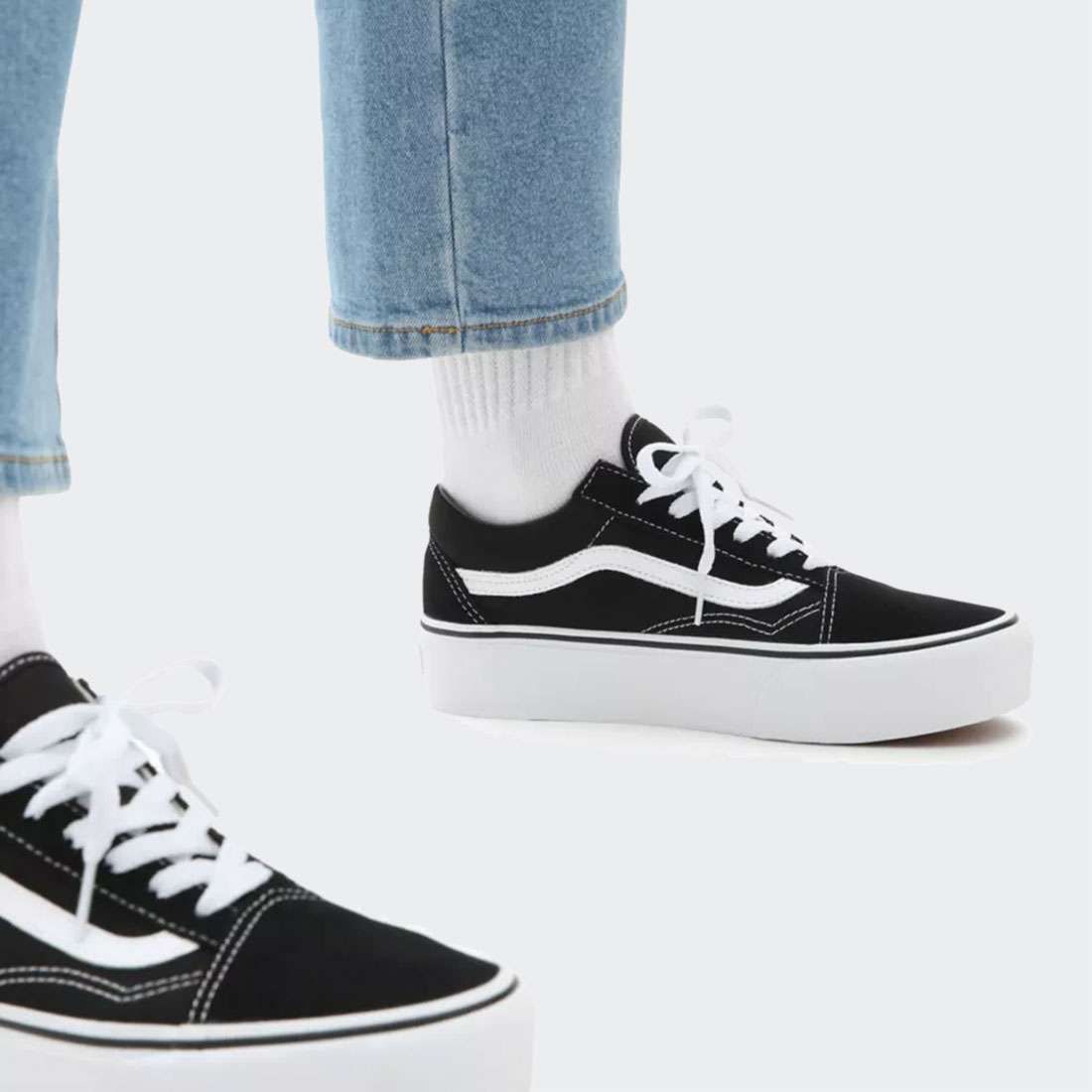 VANS OLD SKOOL PLATFORM W BLACK/WHITE