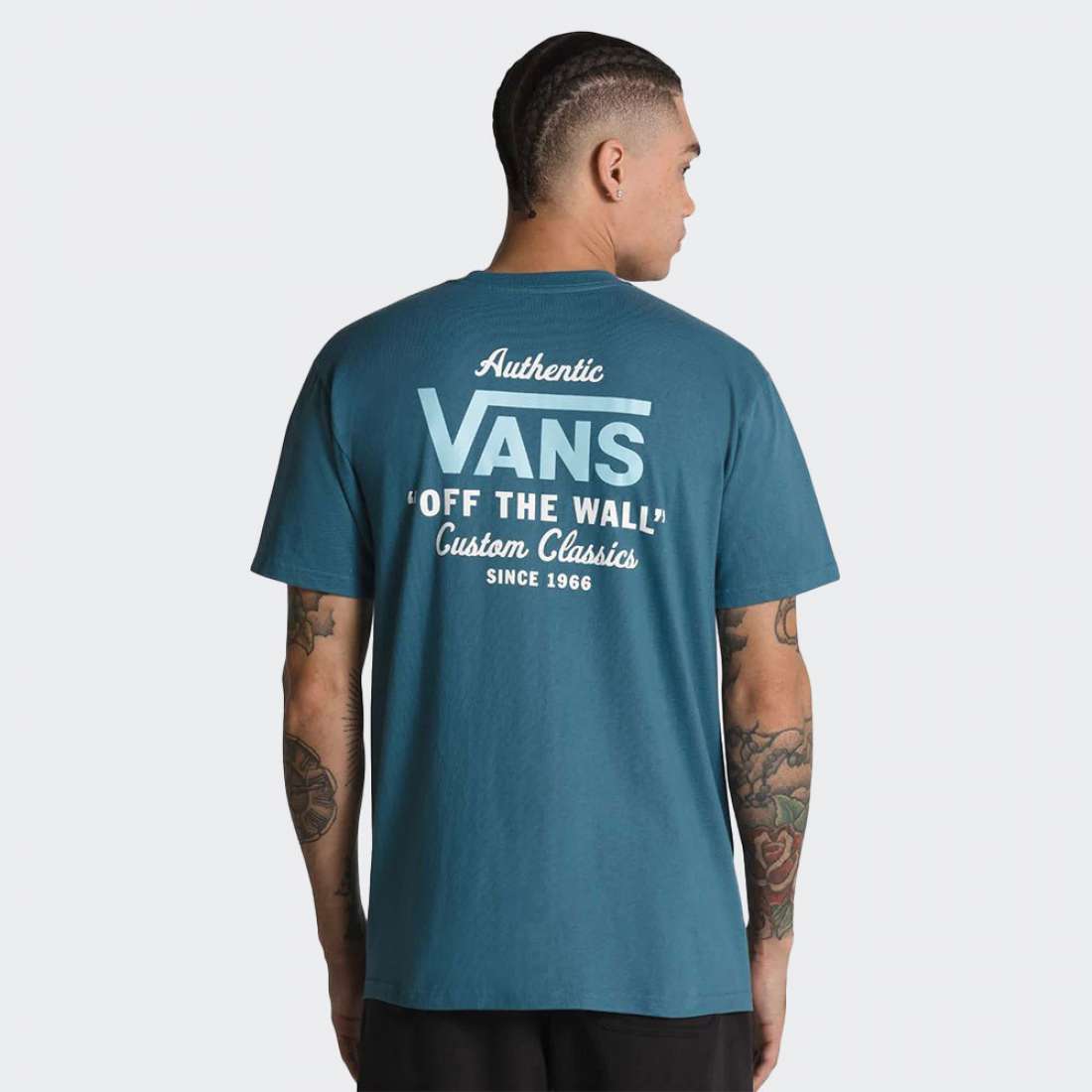 TSHIRT VANS HOLDER STREET CLASSIC TEAL BLUE/GLOW WHITE