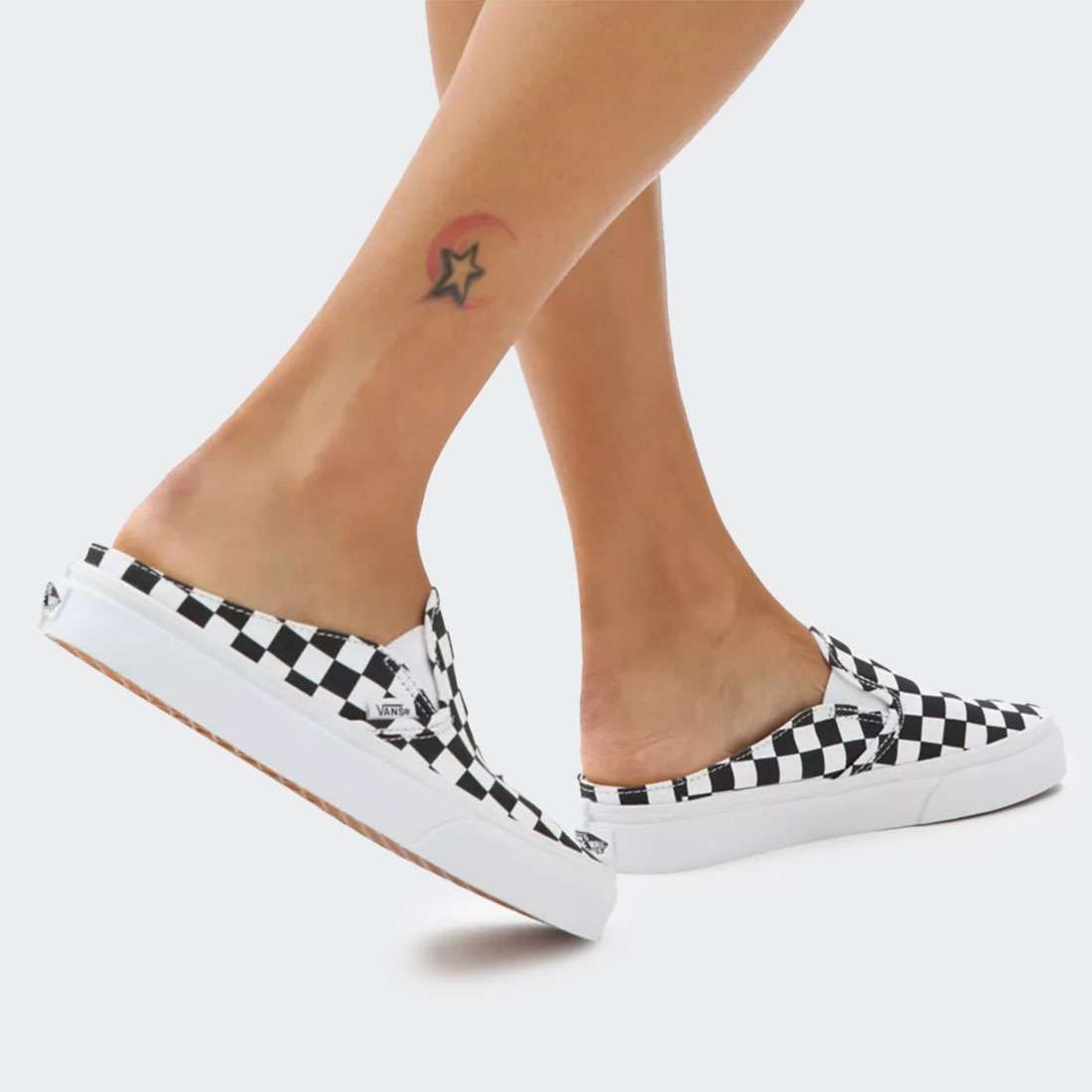 MULES VANS SLIP-ON CHECKERBOARD