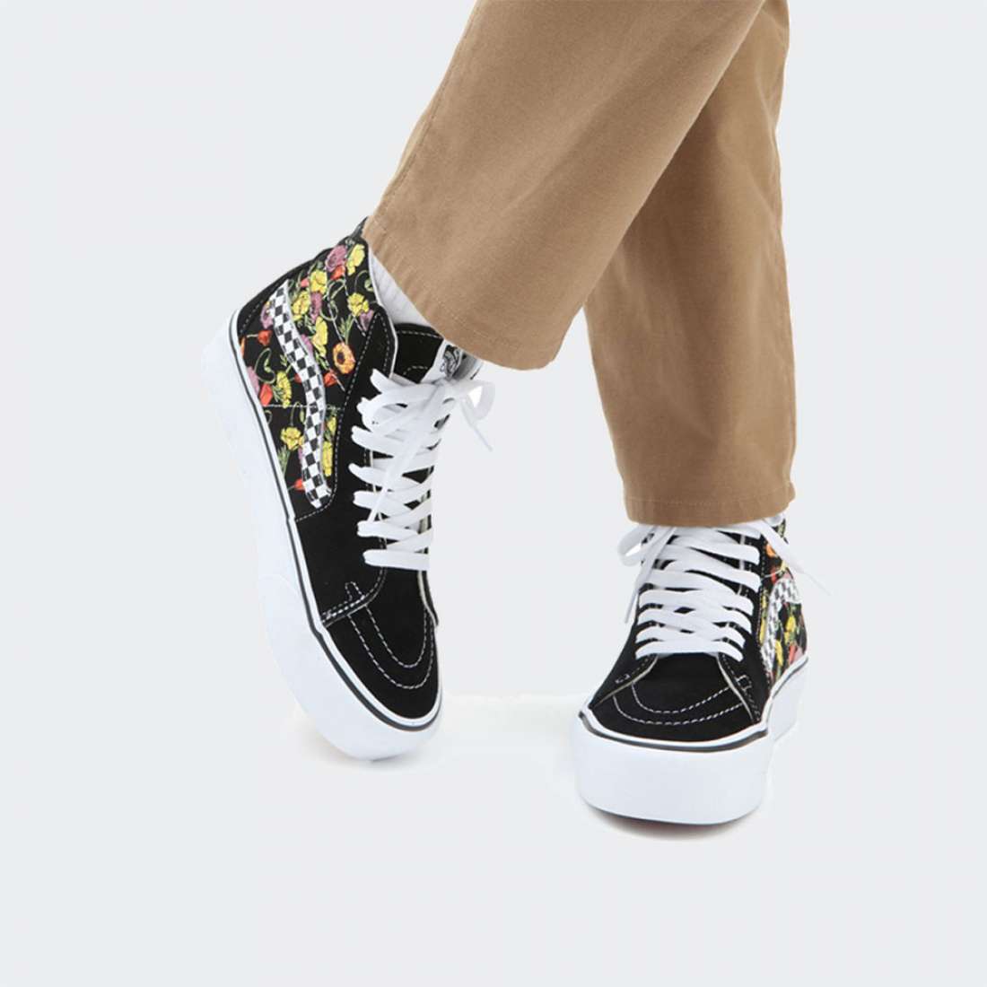 VANS SK8-HI PLATFORM 2.0 POPPY/CHECKERBOARD/BLACK