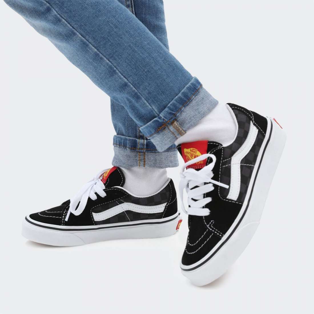 VANS SK8-LOW CHECKER BLACK/TONAL