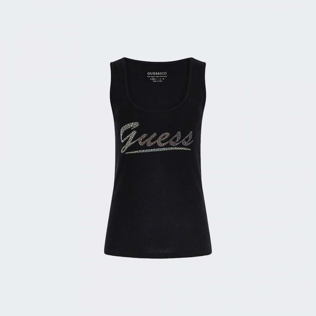 TOP GUESS LOGO TANK JBLK