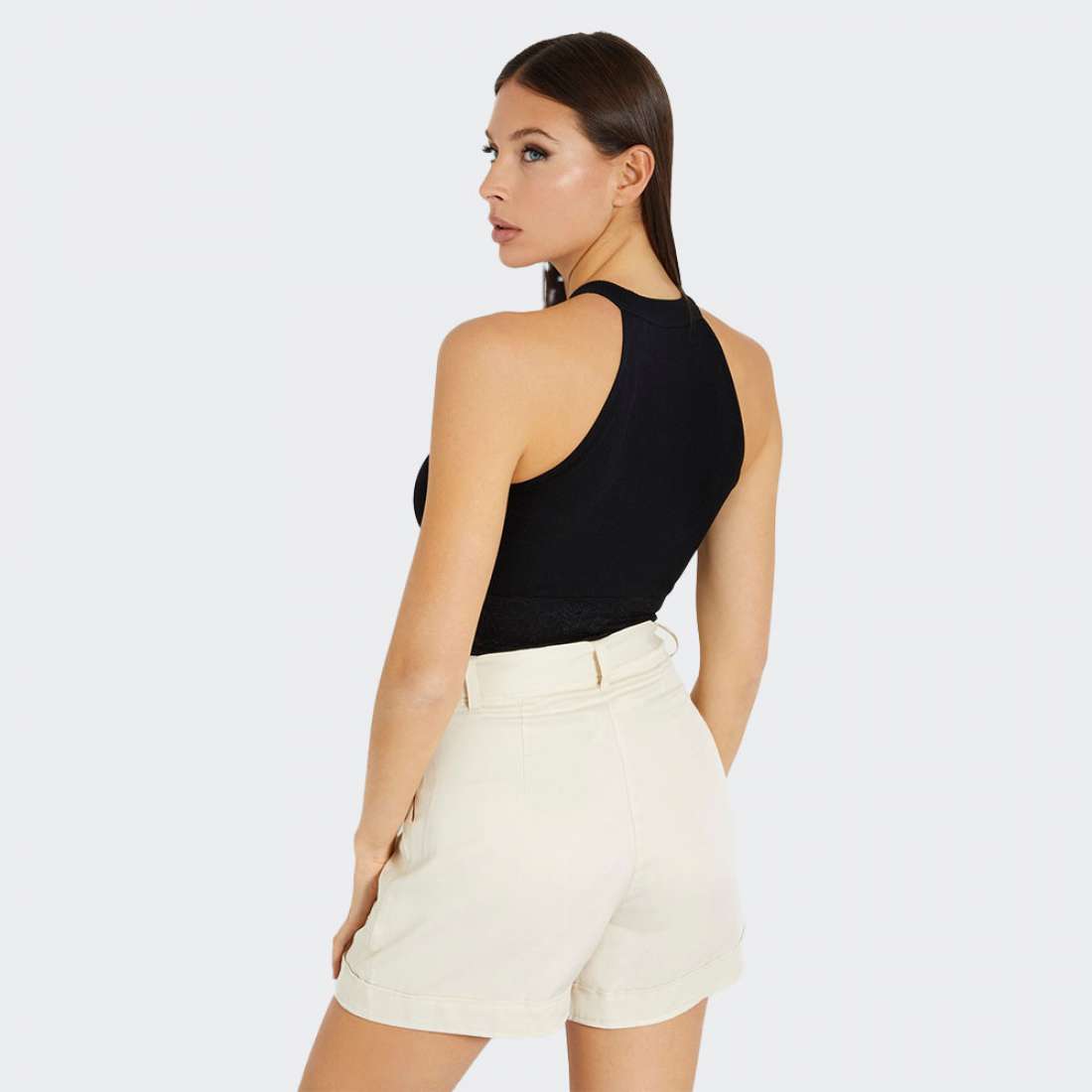 TOP GUESS LILA LACE SEAMLESS JBLK
