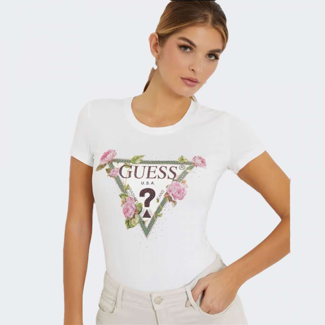 TSHIRT GUESS FLORAL G011