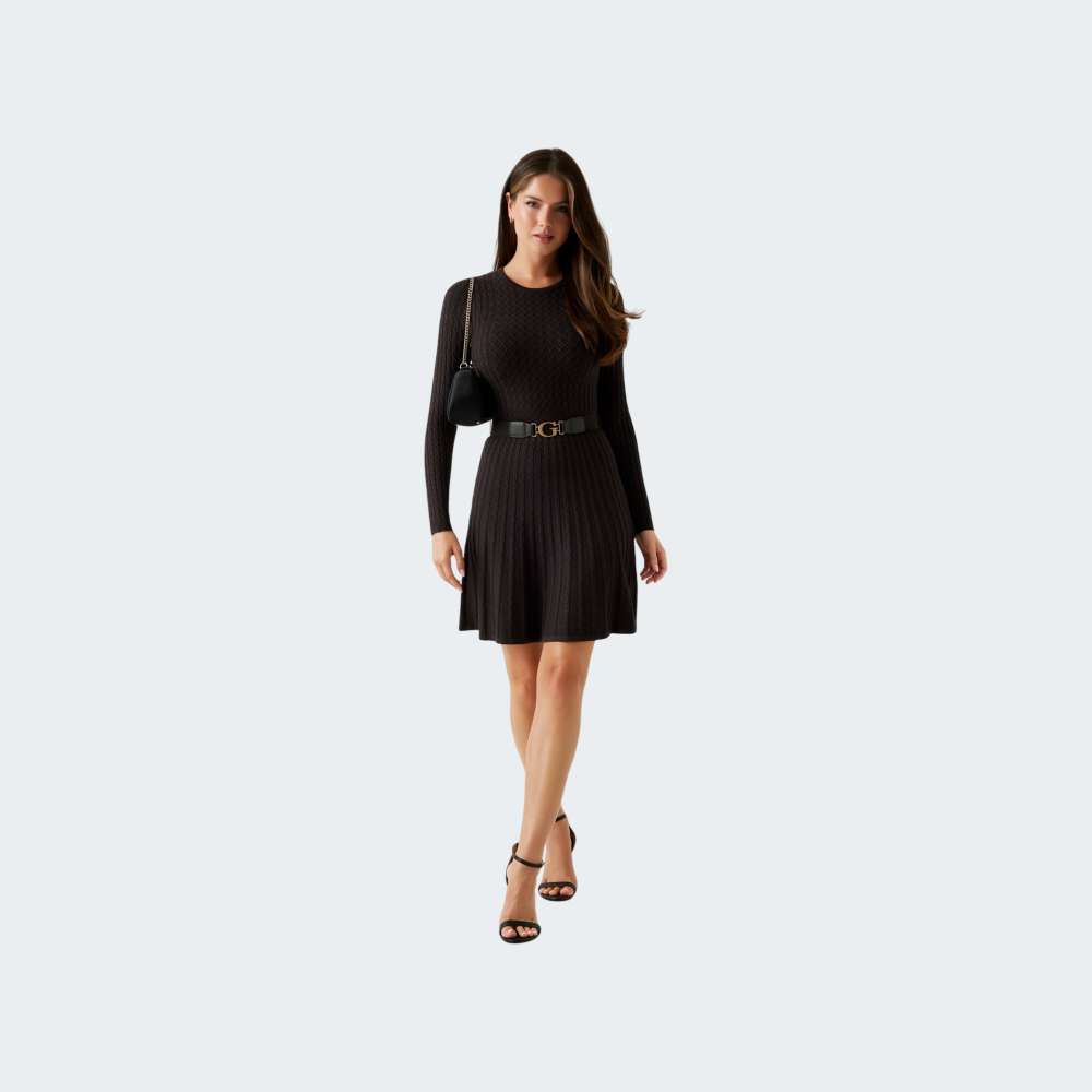 VESTIDO GUESS CABLE BELTED HANA