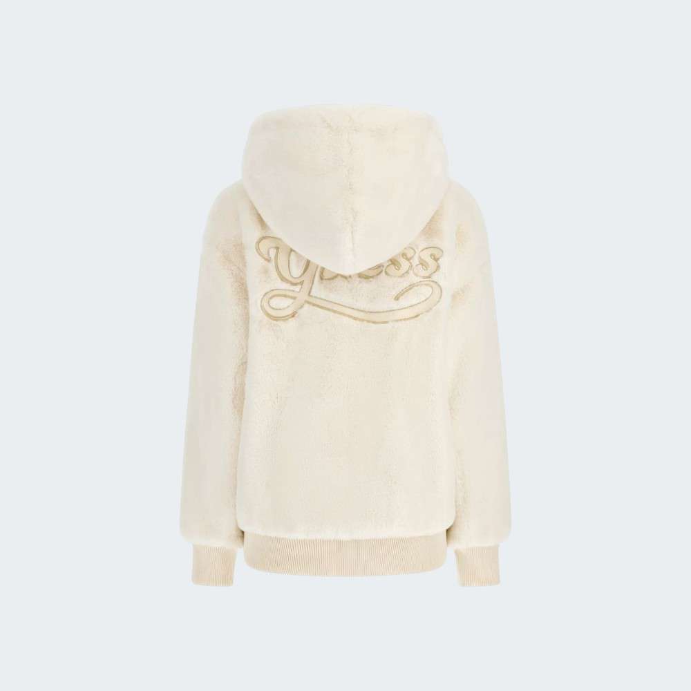 BLUSAO GUESS LUCREZIA FAUX FUR LOGO